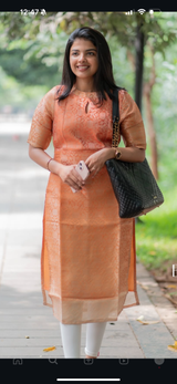 Banarasi fusion kurti top only