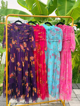 Floral chiffon frocks style -1