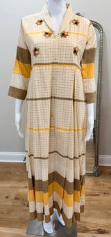 Checked handloom dress