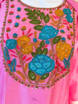 Pink Chanderi 3 piece set