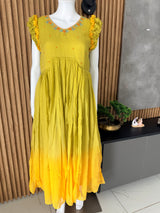 Ombre kota tiered dress