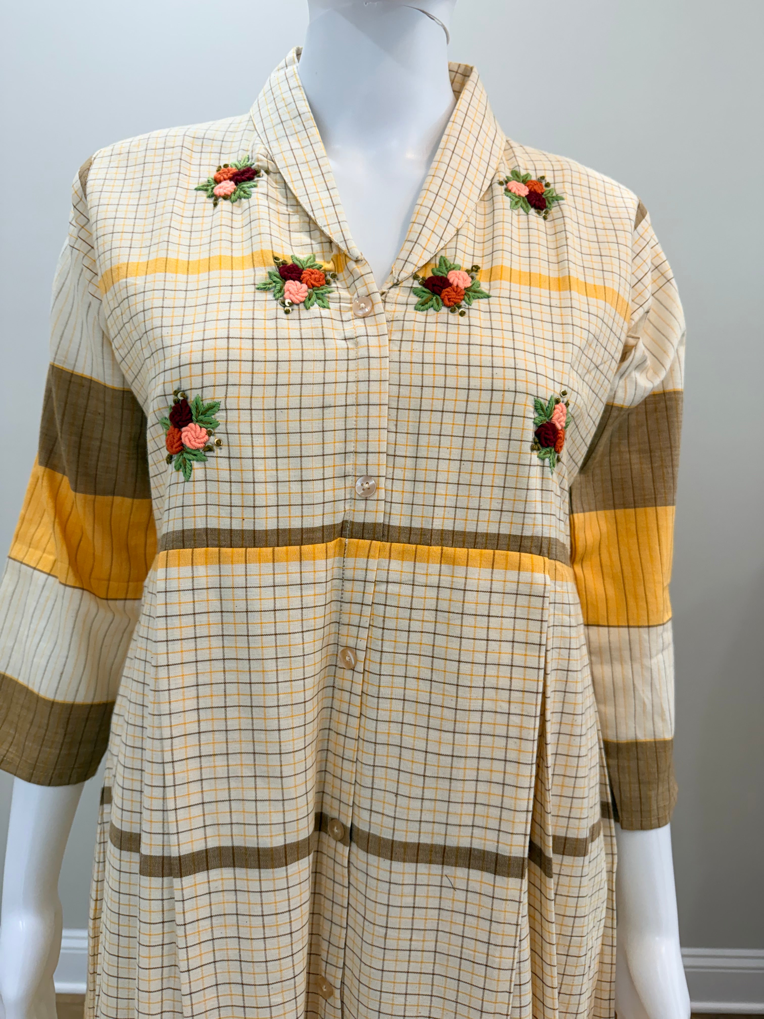 Checked handloom dress