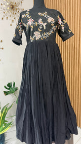 Black Peacock- designer dress with zardosi work