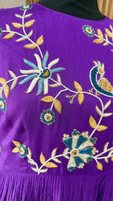 Violet Peacock- designer dress with zardosi work