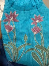 Blue tiered kota dress