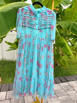 Floral chiffon frocks style -1