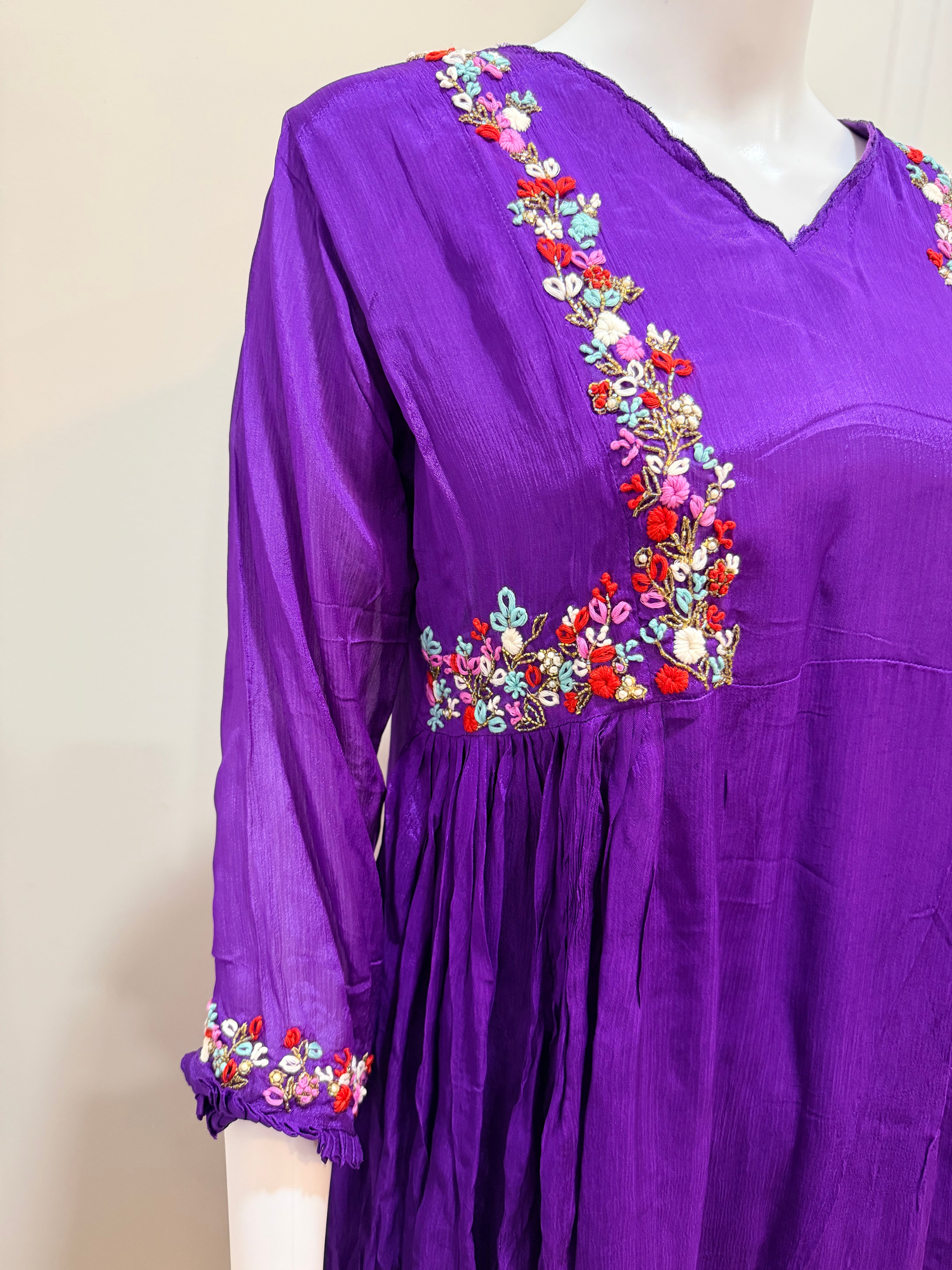 Purple chinnon dress