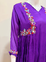 Purple chinnon dress