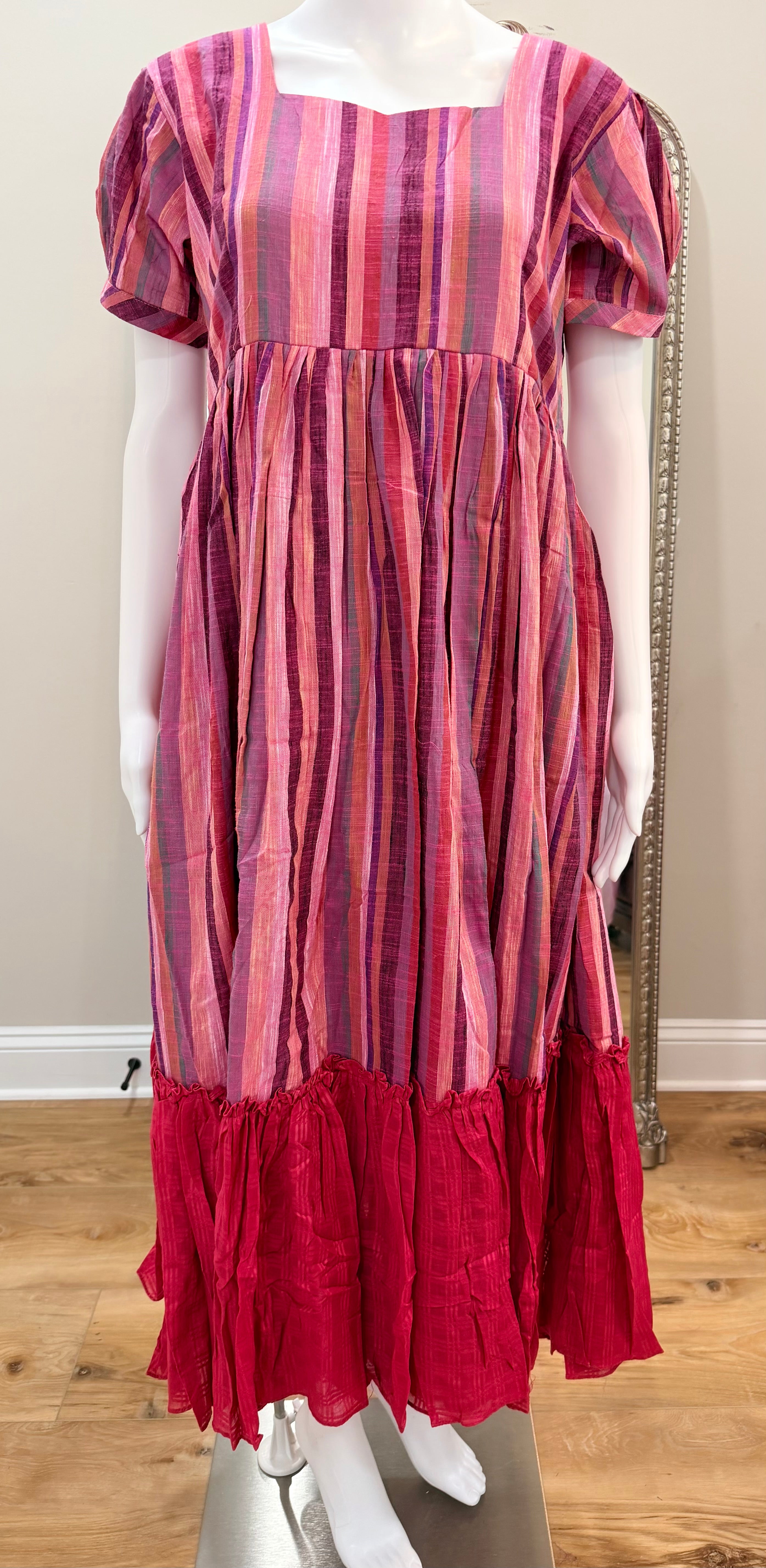 Stripes handloom dress