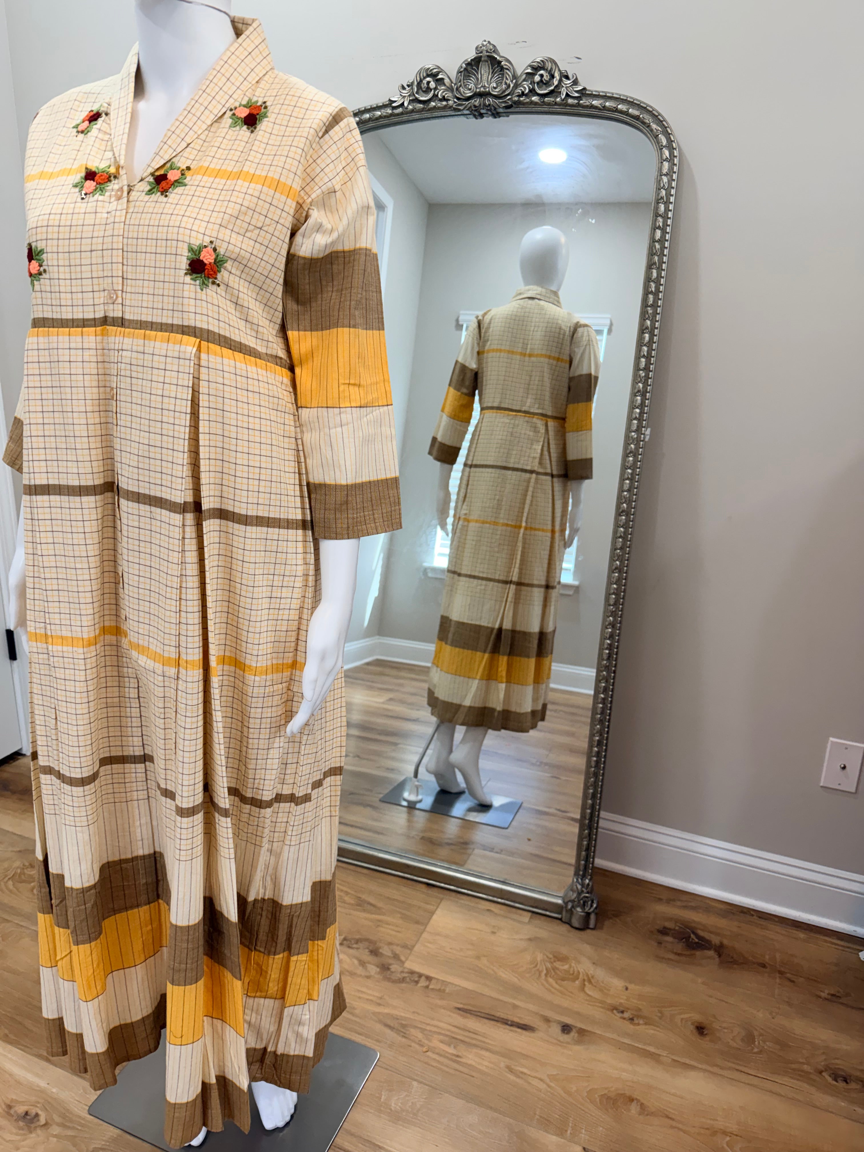 Checked handloom dress