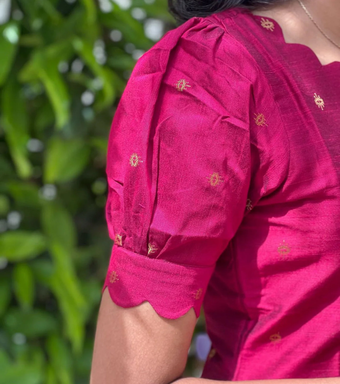 Pink raw silk co ord set