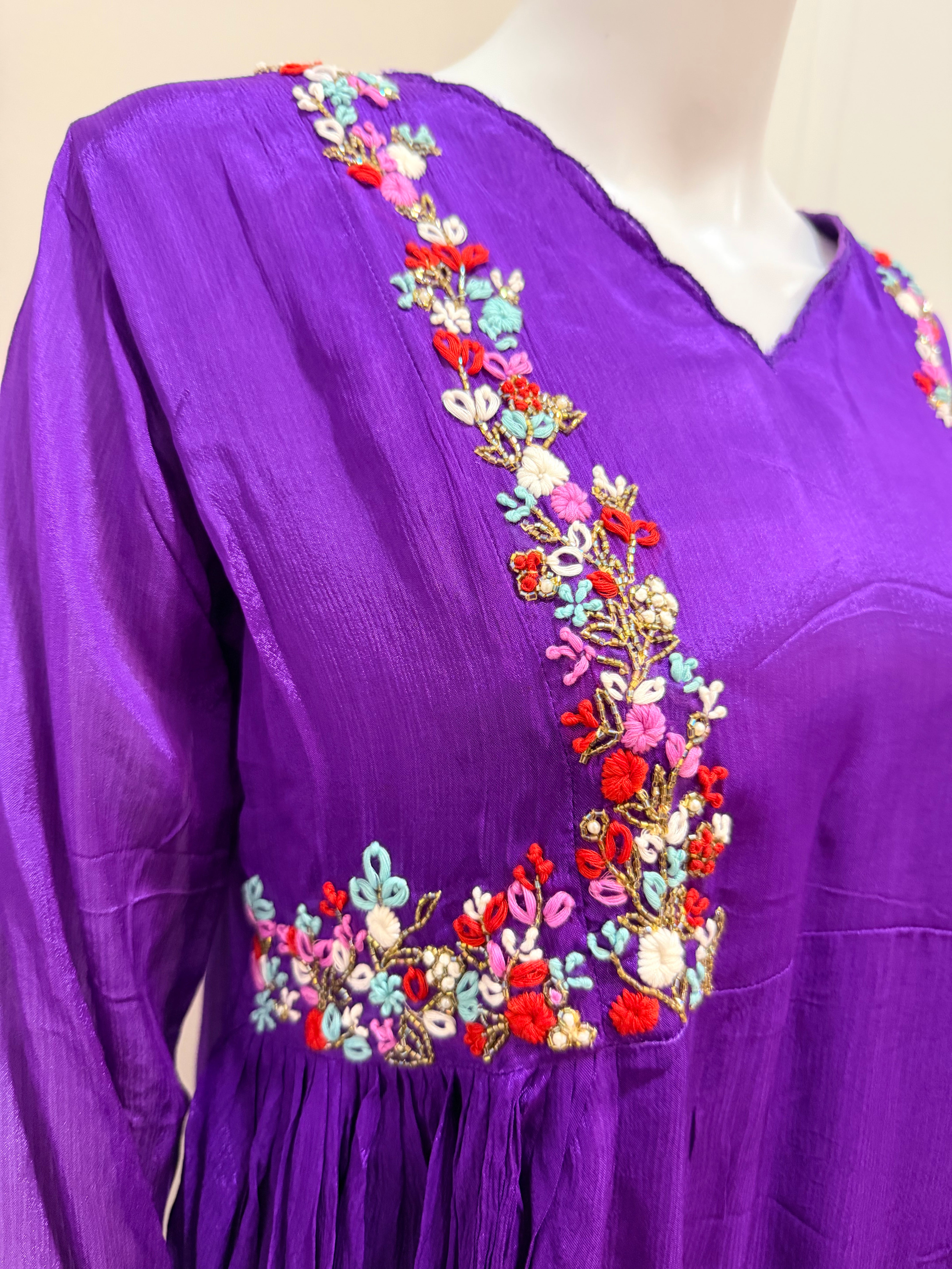Purple chinnon dress