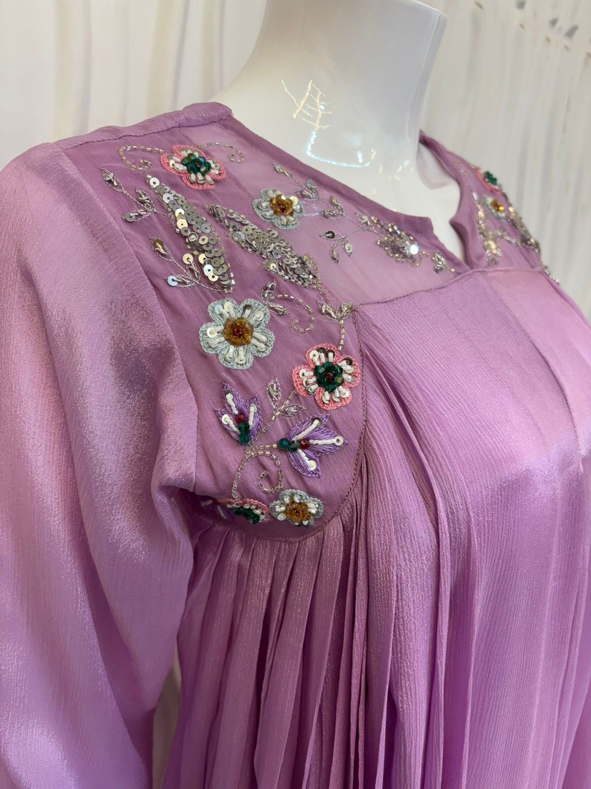 Pink chinnon dress
