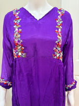 Purple chinnon dress