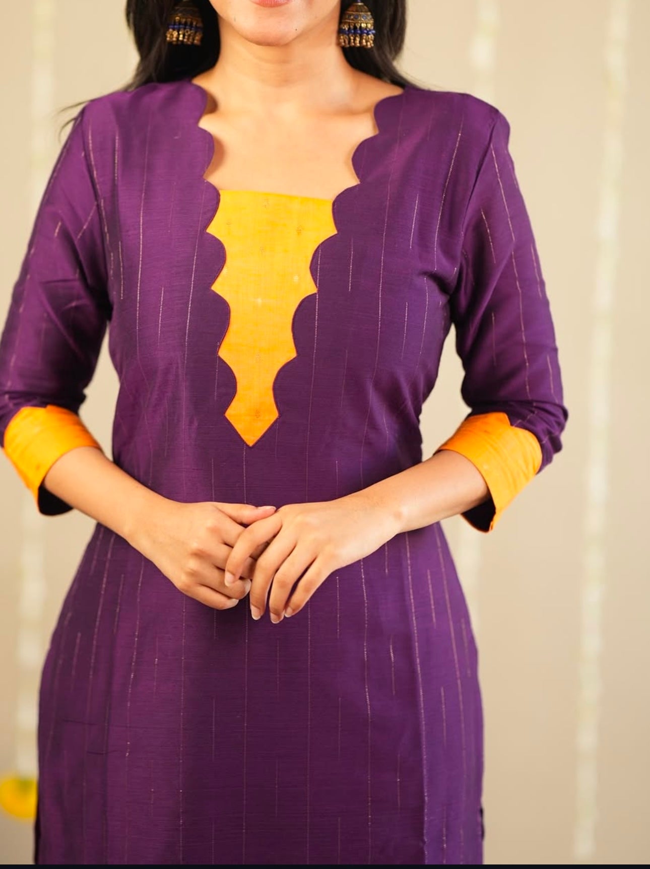 Violet chanderi silk co ord set