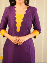 Violet chanderi silk co ord set