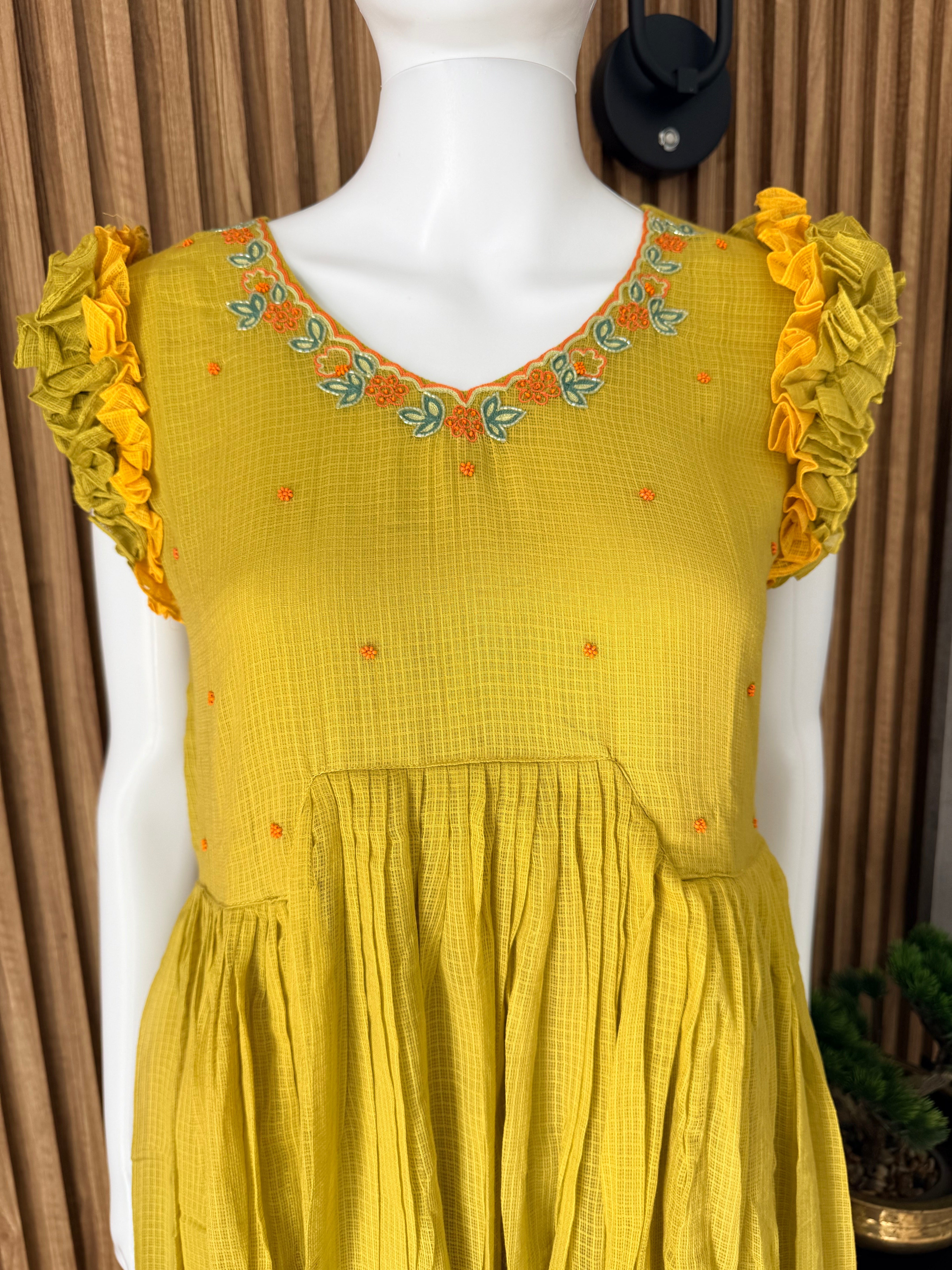 Ombre kota tiered dress