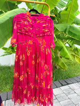 Floral chiffon frocks style -1