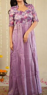 Purple tissue silk dress