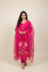 Hot Pink Kurti on Model