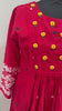 Red handloom jamdani cotton dress