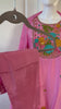 Pink Chanderi 3 piece set
