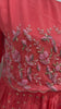 Light orange Party wear chinnon dress