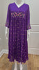 Party wear purple chinnon dress
