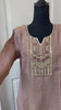 Tissue silk kurti set with hand work
