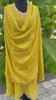 Yellow Mul Chanderi set with pitta work