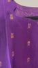 Violet raw silk 3 piece kurti set with gold leggings