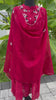 Red Mul Chanderi set with handwork