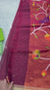Kora muslin Jamdani saree with sequence work and pythani pallu in wine