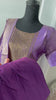 Purple tissue silk 3 piece kurti set