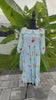 Ice blue- Gingham checks mul chanderi frock