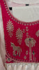 Red and beige Mul Chanderi set