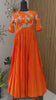Orange Peacock- designer dress with zardosi work