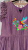 Purple narayanpet frock with thread work