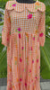Orange- Gingham checks mul chanderi frock