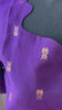 Violet raw silk 3 piece kurti set with gold leggings