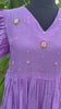Purple mul chanderi frock