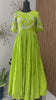Pista green Peacock- designer dress