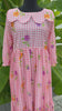 Peach- Gingham checks mul chanderi frock