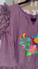 Purple narayanpet frock with thread work