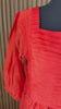 Orange mul chanderi frock