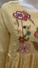 Cream floral party wear chinnon dress