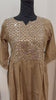 Brown mul cotton set with real mirror work