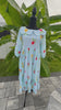 Ice blue- Gingham checks mul chanderi frock
