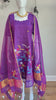 Handloom Muslin Jamdani set in violet- with bottoms