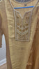 Gold Tissue silk kurti set with hand work